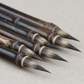 Luxurious Rabbit Mixed Hair Chinese Calligraphy Brush Pen Ancient Bamboo Small Regular Script Writing Drawing Brush Stationery