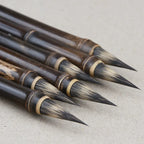 Luxurious Rabbit Mixed Hair Chinese Calligraphy Brush Pen Ancient Bamboo Small Regular Script Writing Drawing Brush Stationery