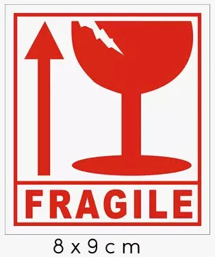120pcs 80*90mm Warning Shipping Label Fragile Products Box Sticker