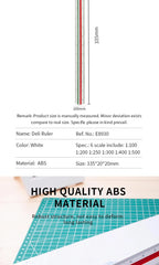 DELI Triangular Scale Ruler Drafting Tool for Architects Engineers and Students, Technical Drawing Ruler Stationery Supplies