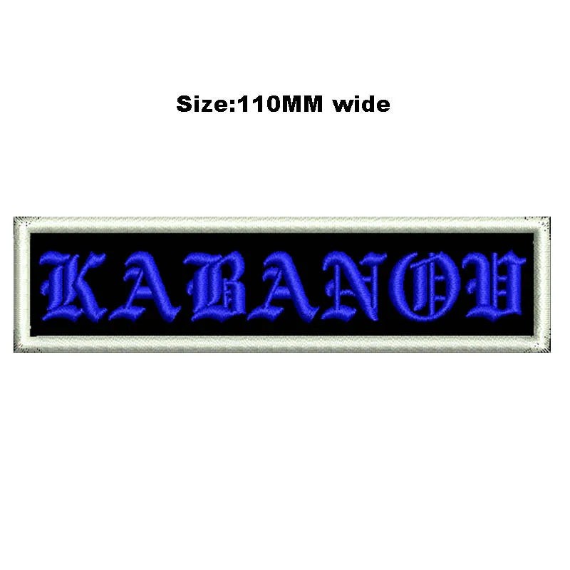 Custom Embroidered Name Patch 110MM Wide Biker Motorcycle Badge Tag Vest Personalized