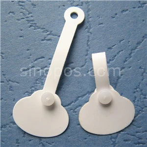 Jewelry Price Tag White PVC Snap Lock, gift packaging label plastic DIY vinyl button fastener bracelet earrings handy ring tags