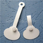 Jewelry Price Tag White PVC Snap Lock, gift packaging label plastic DIY vinyl button fastener bracelet earrings handy ring tags