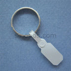 Jewelry Price Tag White PVC Snap Lock, gift packaging label plastic DIY vinyl button fastener bracelet earrings handy ring tags