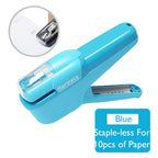 Japan KOKUYO Harinacs Staple-Free Stapler Large Creative Staple-less Manual Stapler Office Stationery Safe Easy Use