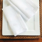6 Pieces White Hemstitch Napkins Cocktail Napkin For Party Wedding Lace Napkin Table Cloth Linen Napkins Cotton Napkin