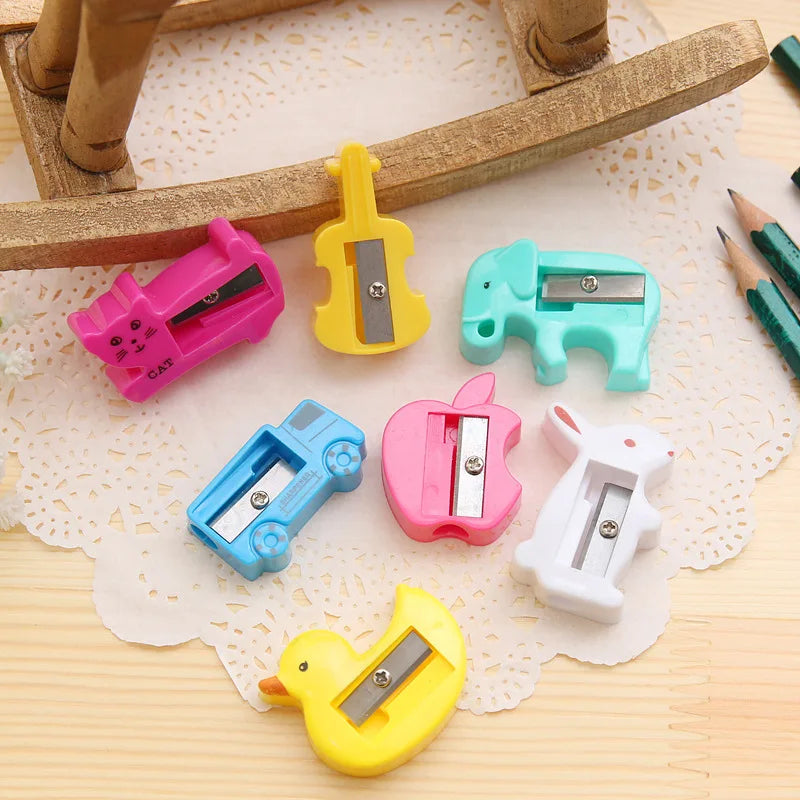 30 Pcs Candy Coloring Reel Pencil Sharpener Turn Pencil Knife Student Learning Supplies Gifts Stationery Wholesale
