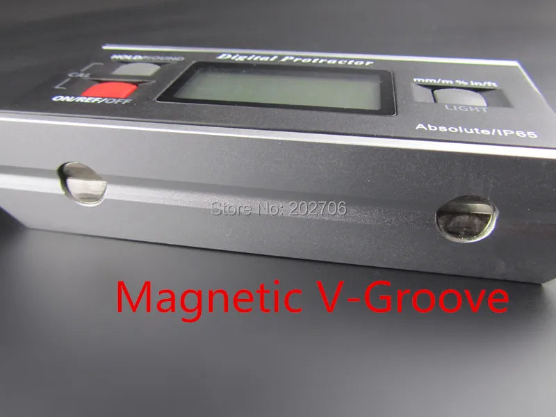 IP65 Digital LCD Protractor Angle Finder Level Inclinometer Magnetic V-Groove 0~360 Degree Inclinometer Level Box with Magnet