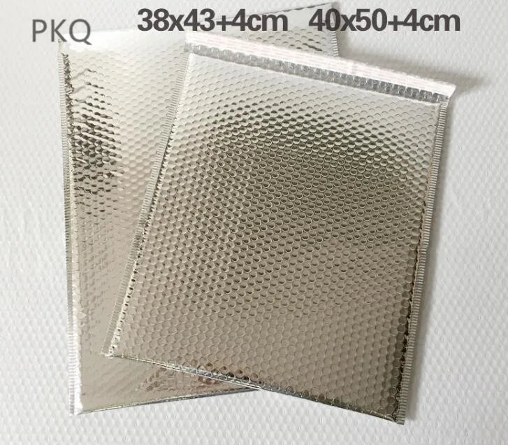 50Pcs/Lot 11x13cm Sliver Aluminum Bubble Shipping Bag Padded Envelopes Bubble Mailer Bag Aluminum Foil Gift Bag Packing Wrap