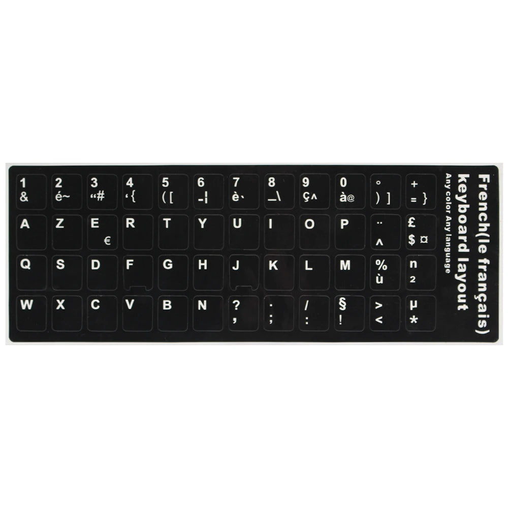 Keyboard Skin Fashion Keyboard Key Sticker Label Many Language Russian Arabic Spanish German French for 10-17 Inch Laptop