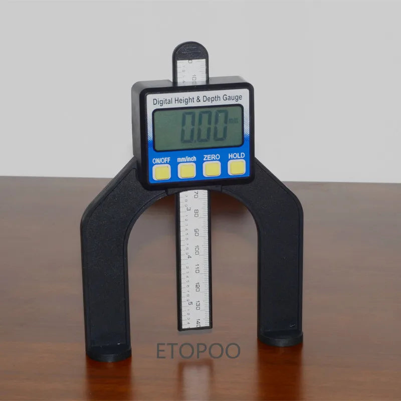 0-80mm Digital Height & Depth Gauge LCD Height Gauges Calipers With Magnetic Feet For Router Tables Woodworking Measuring Tools