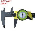 0-150MM 6inch Pure Plastic Vernier Caliper with Dial Plastic Dial Caliper Gauge Digital Caliper Micrometer Thickness Gauge