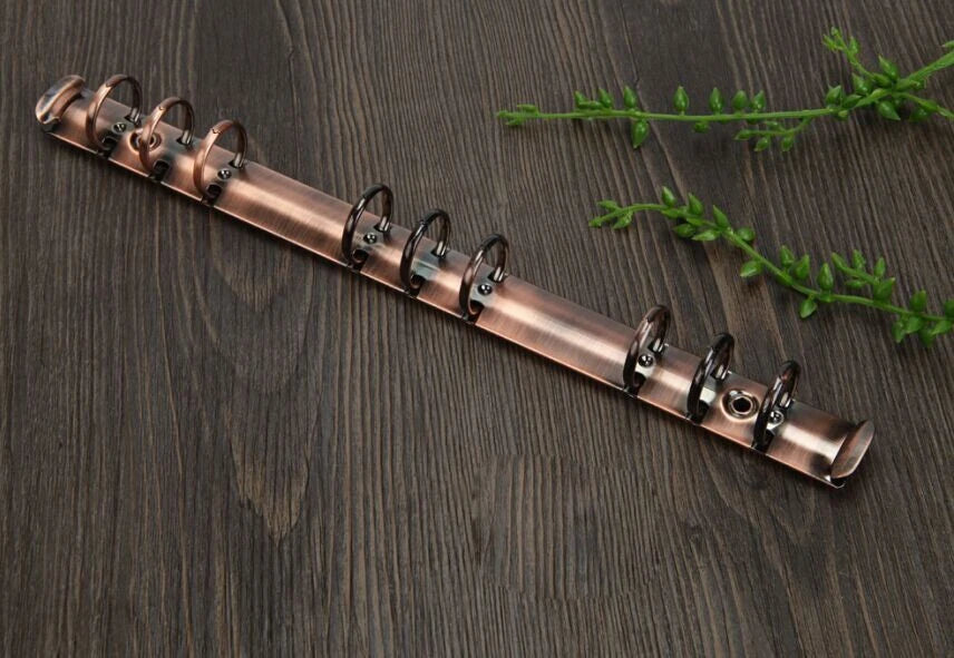 10 Pieces DIY journal notebook mechanical, 6 ring mechanism, A4 B5 A5 A6 A7 binder clip gold silver bronze black