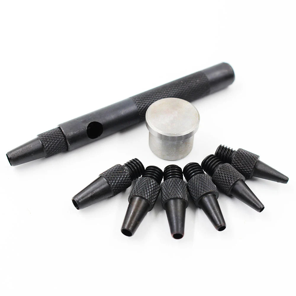 QJH Leather Hole Punch Removable Round Belt Punch Hole Screw Punch Leather Tools 2.0/2.5/3.0/3.5/4.0/4.5/5.0mm