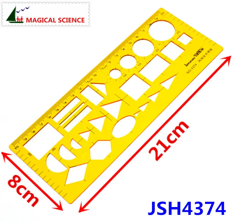 plastic Network Technology Template drawing design ruler for students Flexible Web graphic design tools JSH4374