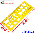 plastic Network Technology Template drawing design ruler for students Flexible Web graphic design tools JSH4374