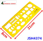 plastic Network Technology Template drawing design ruler for students Flexible Web graphic design tools JSH4374