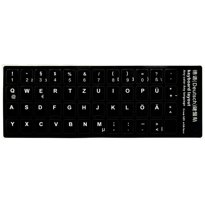 Keyboard Skin Fashion Keyboard Key Sticker Label Many Language Russian Arabic Spanish German French for 10-17 Inch Laptop
