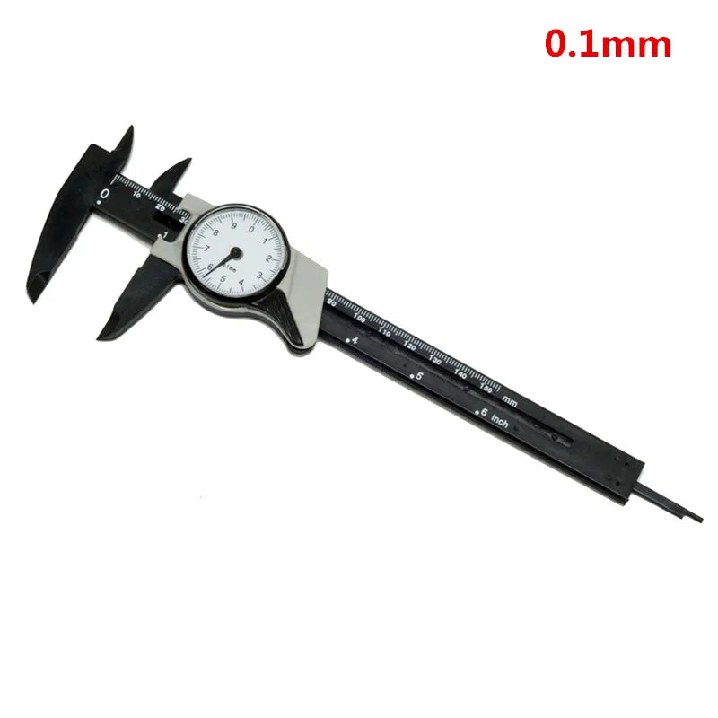 0-150MM 6inch Pure Plastic Vernier Caliper with Dial Plastic Dial Caliper Gauge Digital Caliper Micrometer Thickness Gauge