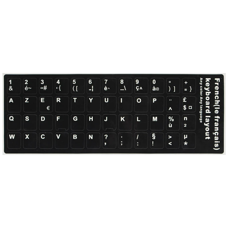 Keyboard Skin Fashion Keyboard Key Sticker Label Many Language Russian Arabic Spanish German French for 10-17 Inch Laptop