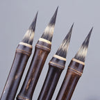 Luxurious Rabbit Mixed Hair Chinese Calligraphy Brush Pen Ancient Bamboo Small Regular Script Writing Drawing Brush Stationery
