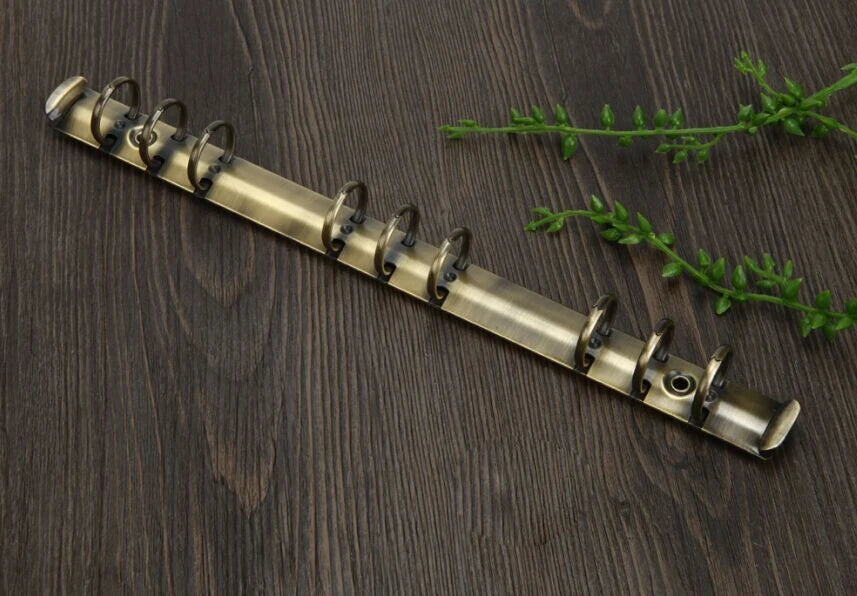 10 Pieces DIY journal notebook mechanical, 6 ring mechanism, A4 B5 A5 A6 A7 binder clip gold silver bronze black
