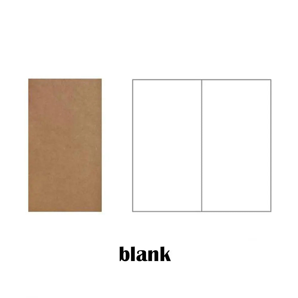 1PC Refillable Paper Traveler's Notebook Filler Papers Journal Dairy Inserts Refill leather notebook blank line kraft