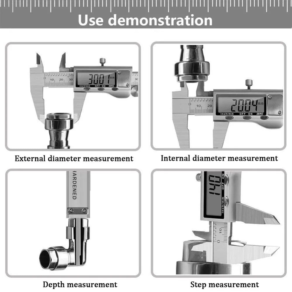 ESPLB Stainless Steel Caliper Electronic LCD Digital Vernier Scale Caliper 6 inch 6'' 150mm Measuring Tool Calipers