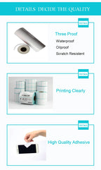 20x10mm Shipping Labels- 700 barcode sticker Per Roll Strongest & THICKEST - Thermal Postage BPA Free, Supermarket Blank Sticker