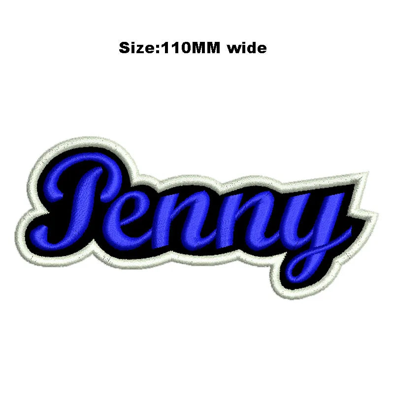 Custom Embroidered Name Patch 110MM Wide Biker Motorcycle Badge Tag Vest Personalized
