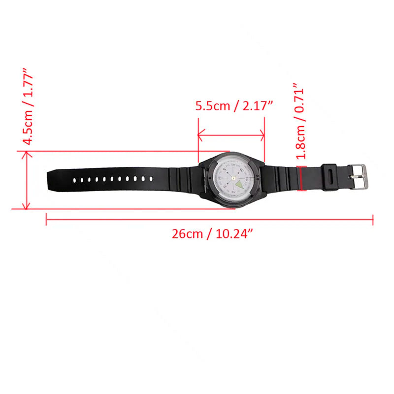 Wrist Strap Compass Military Watch Compass Outdoor Survival Watch Strap Band Bracelet