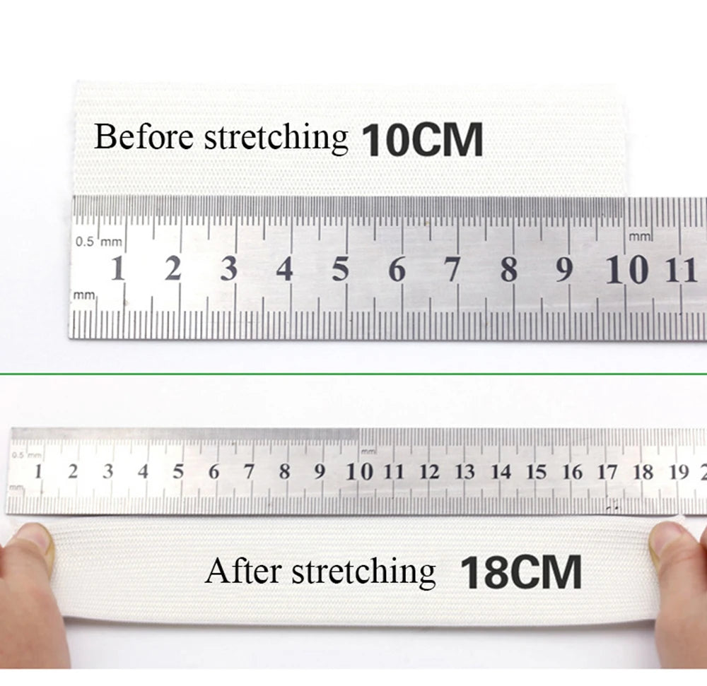 5Meter 15/20/25/30/35/40/50/60MM Elastic Band Sewing Clothing Accessories Nylon Elastic Rubber Band Garment Sewing Black White