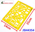 plastic Chemical Templates Physical Chemistry Instruments drawing design ruler for students Flexible JSH4354