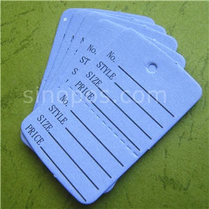 Small Perforated Coupon Price Tags Colorful, consignment shop label hang tag 2-parts stock control ticket inventory garment card