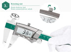 FUJIWARA Digital Display Stainless Steel Calipers 0-150mm 1/64 Fraction/MM/Inch LCD Electronic Vernier Caliper IP54 Waterproof