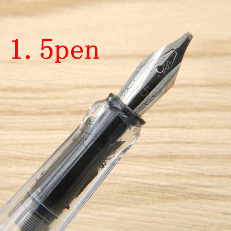 1pc Duckbill Gothic parallel Fountain Pen transparent white art Flat Tip School Student Office Gifts Stationery ink pens
