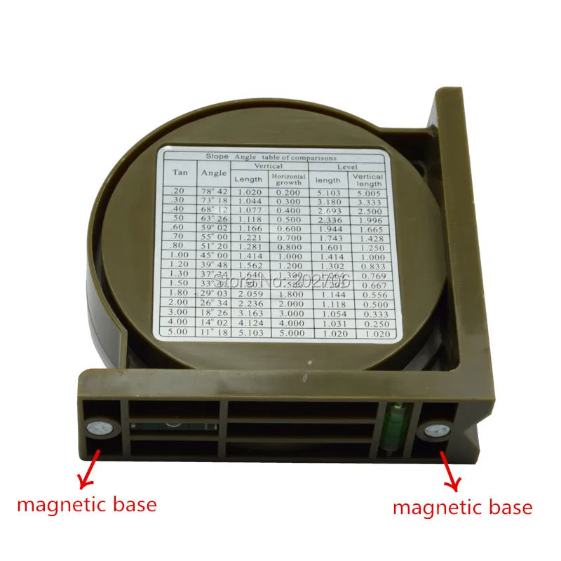 Magnetic Angle Locator Slope Protractor Inclinometer Slope Locator Level Meter Clinometer Survey Portable Measuring Gauge Tool