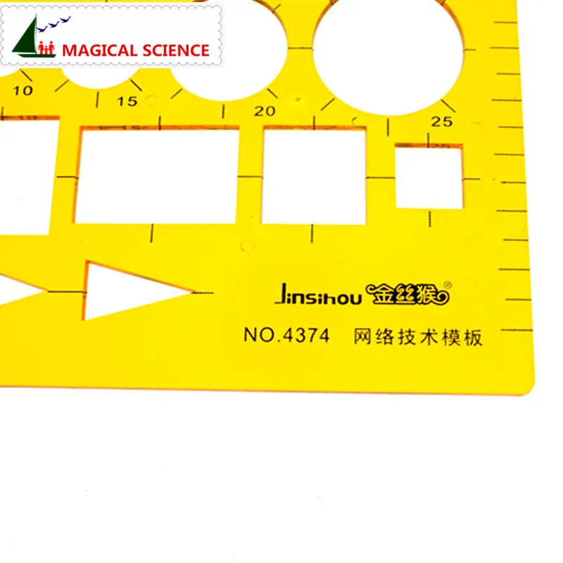 plastic Network Technology Template drawing design ruler for students Flexible Web graphic design tools JSH4374