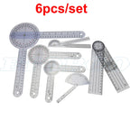 6pcs/set 5pcs 3pcs/set Protractors Multi-Ruler Spinal Finger Goniometer Angle Medical Spinal Ruler 180/360 Degree Measuring Tool