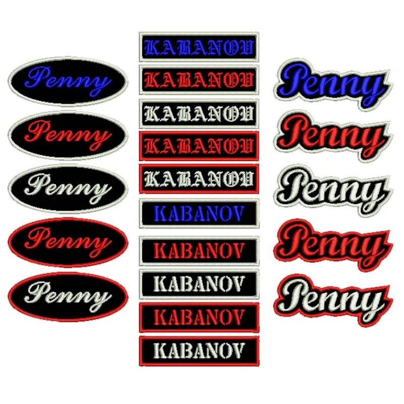 Custom Embroidered Name Patch 110MM Wide Biker Motorcycle Badge Tag Vest Personalized