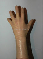 Latex Gloves Transparent Rubber Short LATEX gloves Size M cosplay gloves