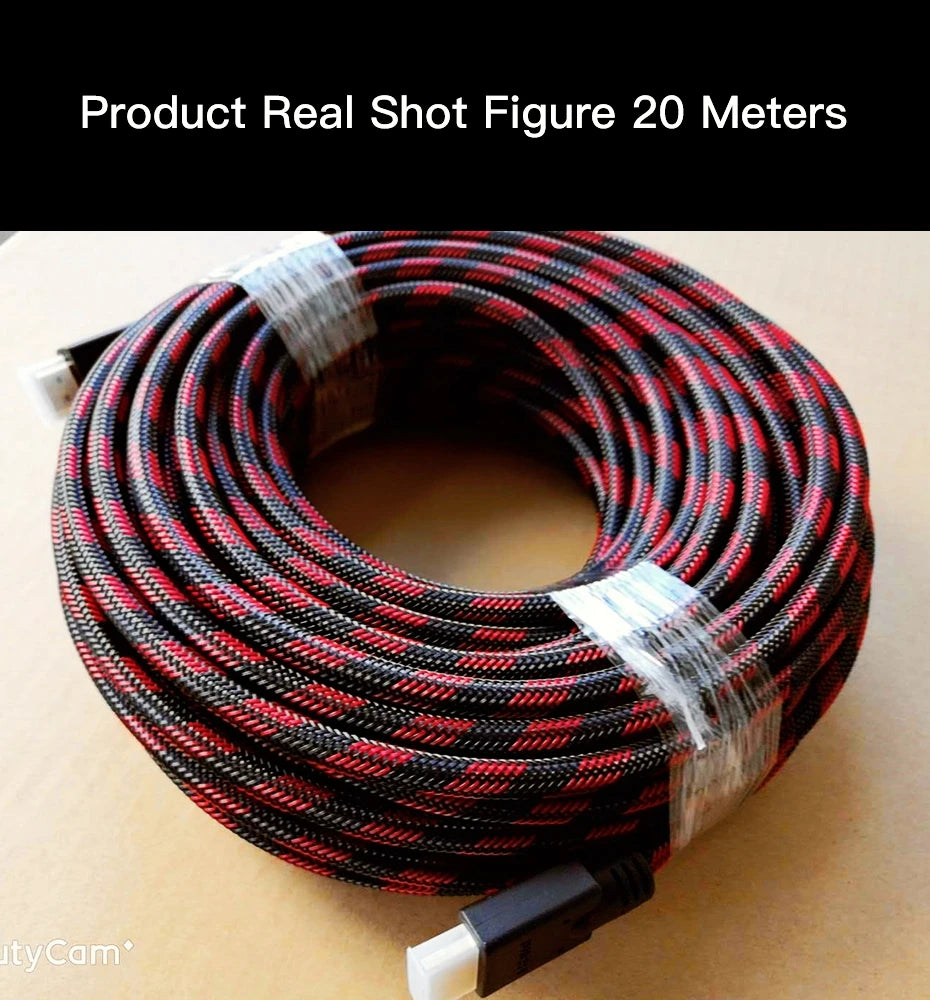 Shuliancable HDMI Cable 2.0 4K 60Hz Cable 1m 2m 3m 5m 10m 15m 20m Splitter Switcher HD TV Laptop PS4 Computer Xbox