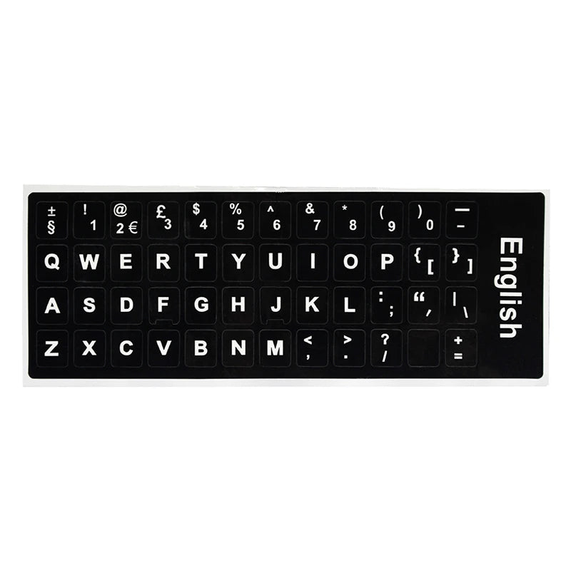 Keyboard Skin Fashion Keyboard Key Sticker Label Many Language Russian Arabic Spanish German French for 10-17 Inch Laptop