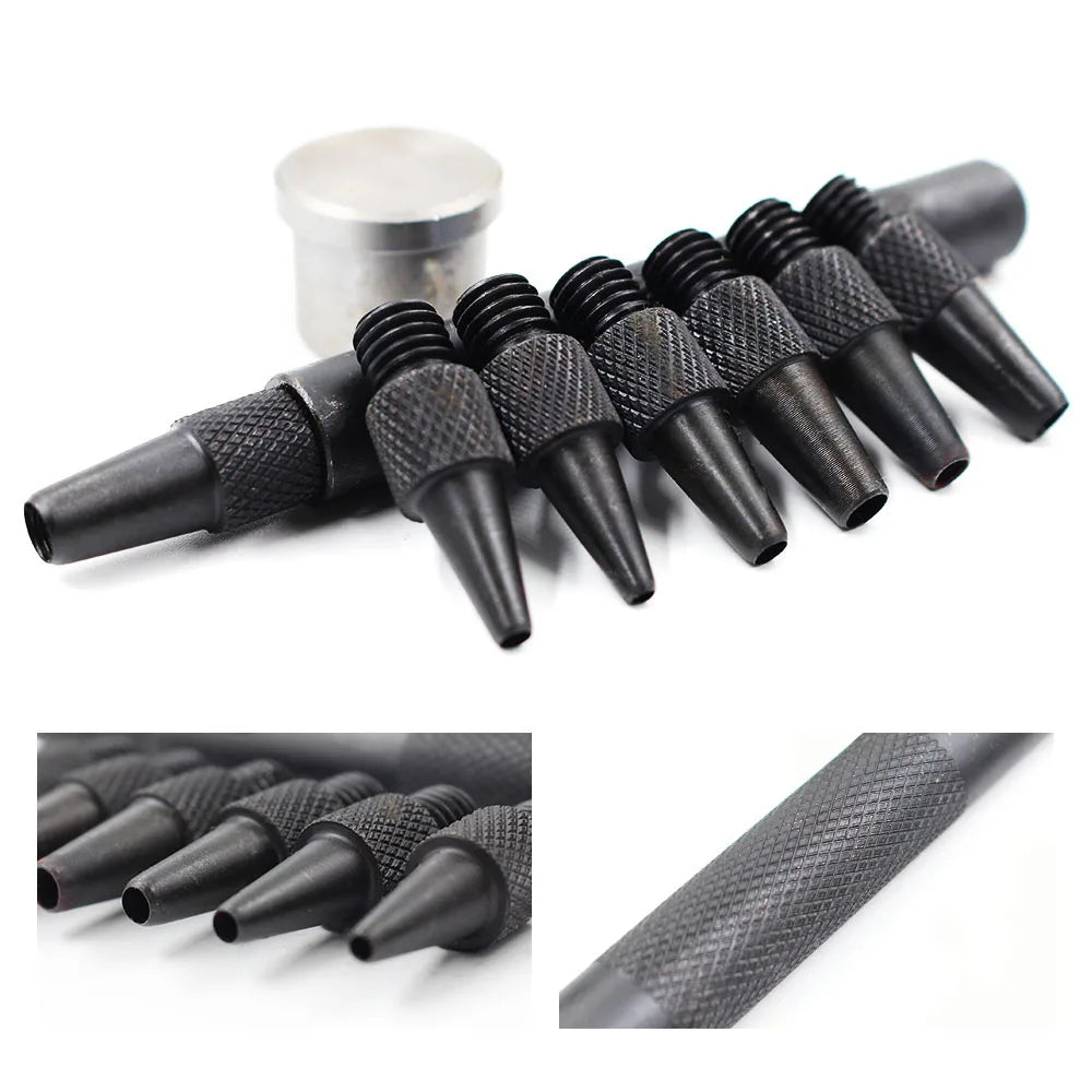 QJH Leather Hole Punch Removable Round Belt Punch Hole Screw Punch Leather Tools 2.0/2.5/3.0/3.5/4.0/4.5/5.0mm