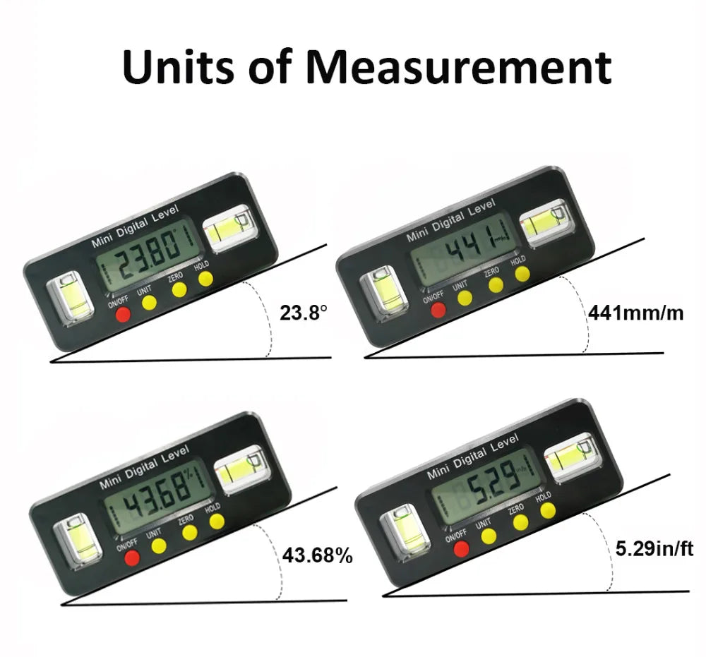 150mm 100mm 360 deg mini digital protractor Angle Finder inclinometer electronic level with magnetic bottom angle measuring tool
