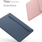 Newest Laptop Sleeve for MacBook Air 15.3 2026 Air 13.6 M5 M4 PU Leather Laptop Carry Sleeve for MacBook Pro 14 M5 Laptop Bags