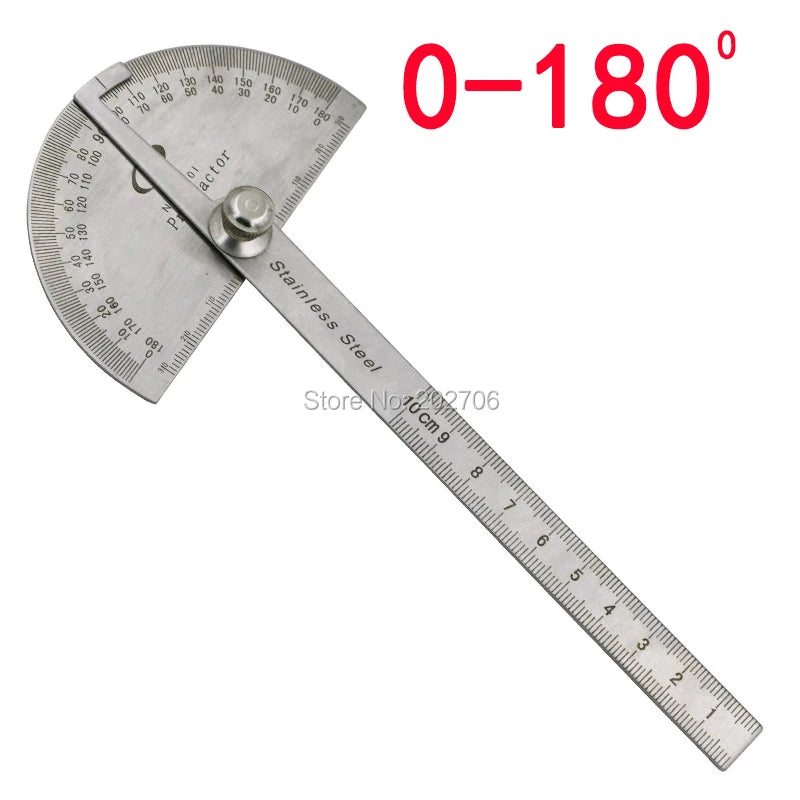150mm 300mm Stainless Steel 180 Degree Protractor Angle Finder Rotary Measuring Ruler Machinist Tool Craftsman Ruler Goniometer