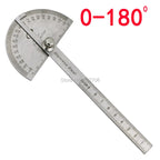 150mm 300mm Stainless Steel 180 Degree Protractor Angle Finder Rotary Measuring Ruler Machinist Tool Craftsman Ruler Goniometer