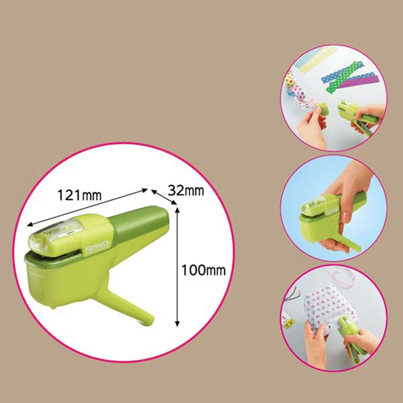 Japan KOKUYO Harinacs Staple-Free Stapler Large Creative Staple-less Manual Stapler Office Stationery Safe Easy Use