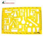 plastic Chemical Templates Physical Chemistry Instruments drawing design ruler for students Flexible JSH4354